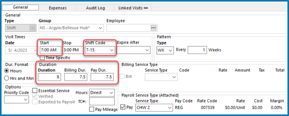 Employee Shift Premium Processes – VCH Procura Help
